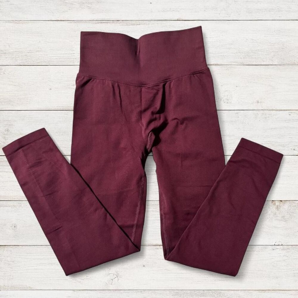 Unbranded Women's Burgundy and Purple Leggings